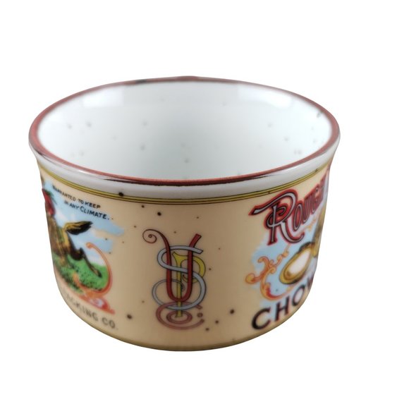 Rough Rider Clam Chowder Fabled Labels One Handled Mug Bowl 1992 Archives Set 5 - Picture 5 of 10